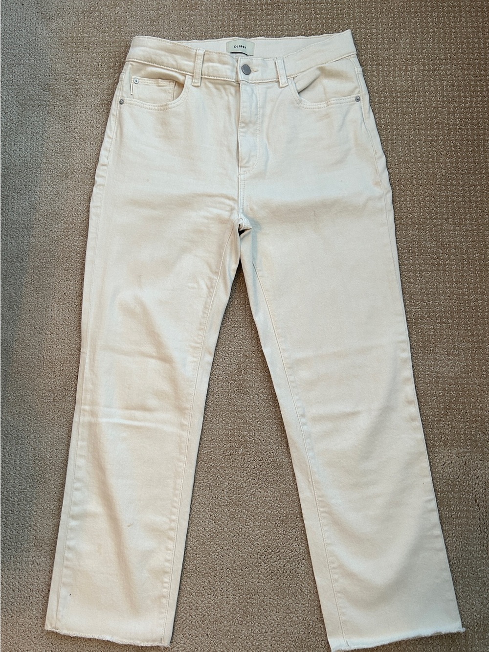 DL1961 Women's Patti Straight Jeans in Cream